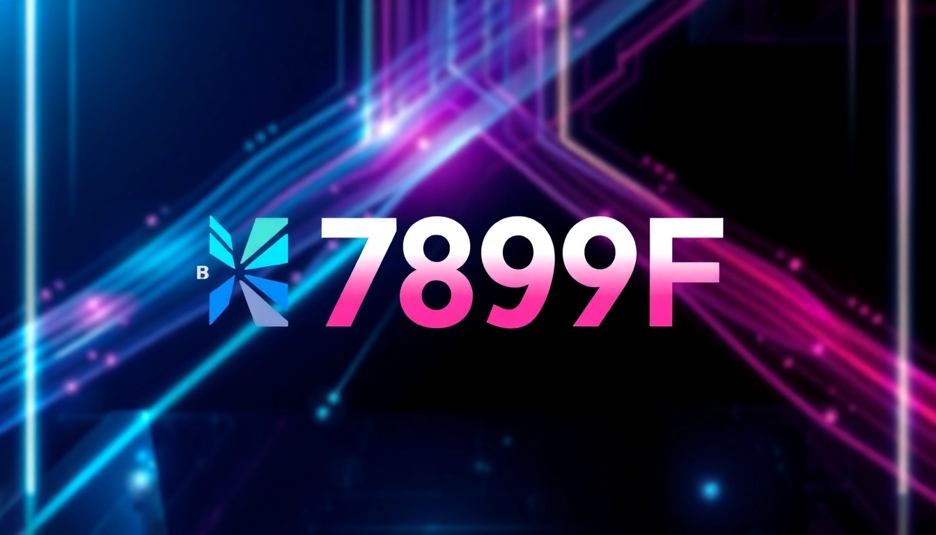 789F branding icon set with modern tech elements symbolizing trust, innovation, and online services for user engagement.