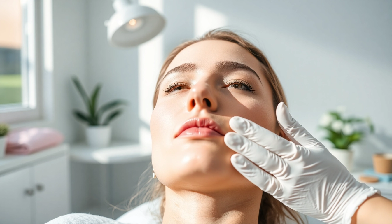 Patient undergoing a botox zuerich behandlung in a serene clinic environment.