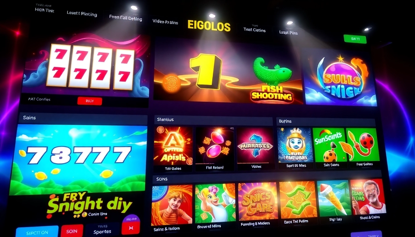 789win online casino platform showcasing popular game icons like slots, fish shooting, and sports betting for engaging user experience.