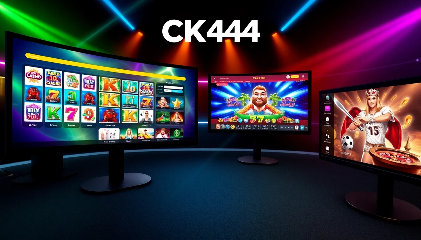 Engaging CK444 online gaming platform with vibrant slots, live casino, and sports betting experience for Bangladesh players.