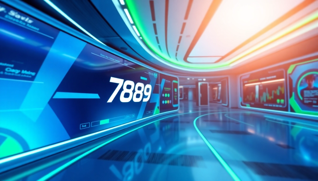 Dynamic visual featuring 789F branding in a sleek digital environment, emphasizing innovation and professionalism for online platform.