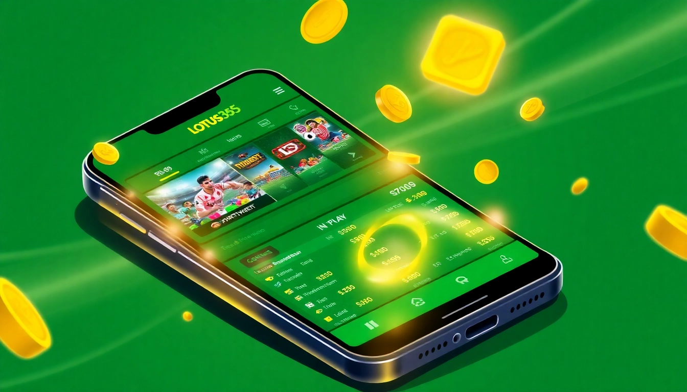 Lotus365 app interface showcasing live cricket betting with real-time odds and vibrant sports visuals for Indian users.
