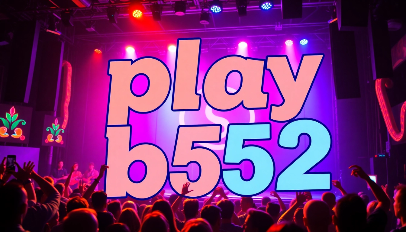 Play b52 with energetic crowd and neon-lit stage during lively music event for high engagement