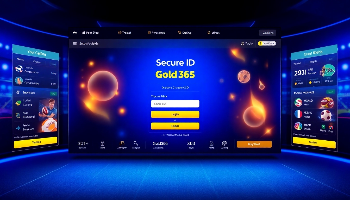 Gold365 ID login interface showcasing secure sports betting platform with user-friendly design for easy access.
