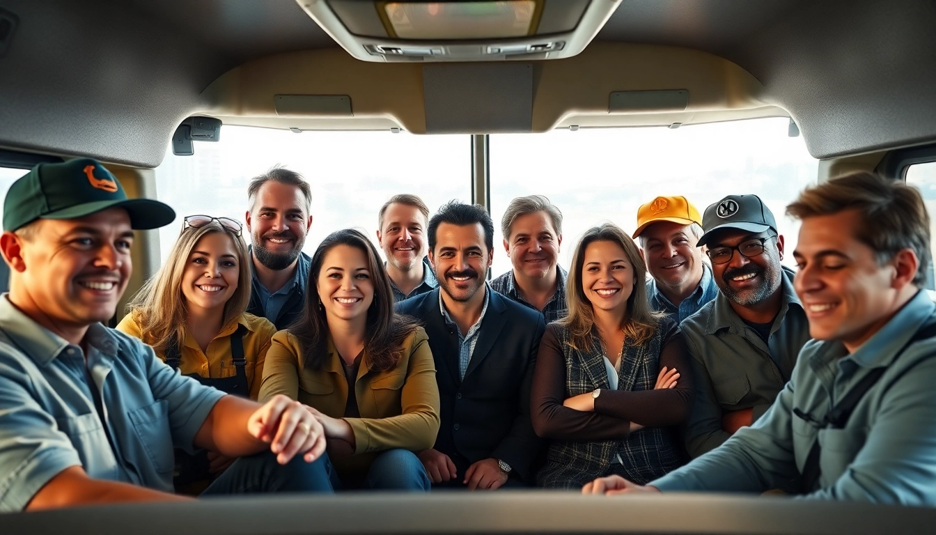 Truckers voice is highlighted by drivers sharing experiences during a lively discussion in a