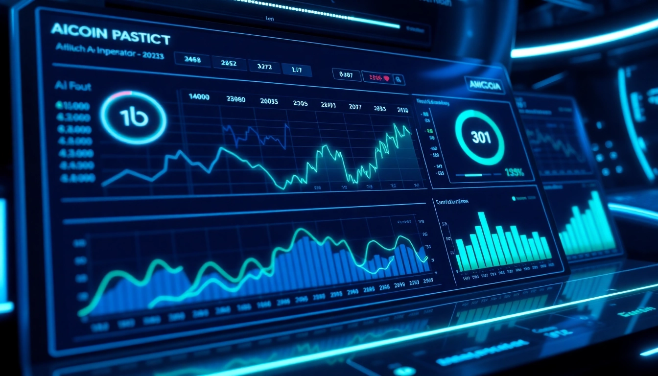 AICoin financial data analysis platform with real-time market charts and blockchain interface